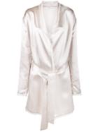 Attico - Frayed Robe Jacket - Women - Viscose - 3, Women's, Pink/purple, Viscose