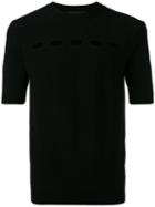 Diesel Black Gold Oval Cut Out Knitted T-shirt, Men's, Size: Large, Polyester/viscose