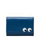 Anya Hindmarch Blue Eyes Trifold Leather Wallet