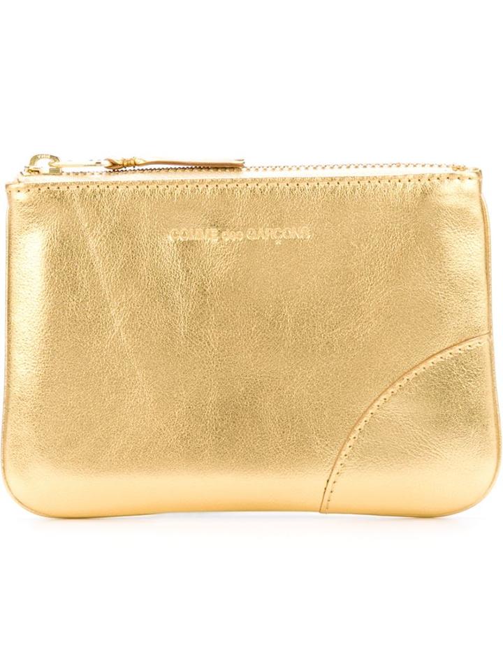Comme Des Garcons Zip Logo Wallet