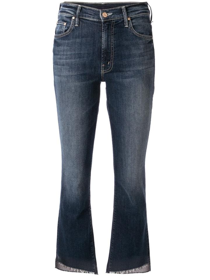 Mother Faded Heart Skinny Jeans - Blue
