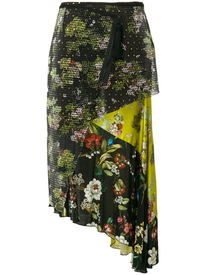 I'm Isola Marras Layered Floral-print And Mesh Skirt - Multicolour