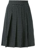 Marc Jacobs - Pleated Polka-dot Skirt - Women - Silk - 6, Black, Silk