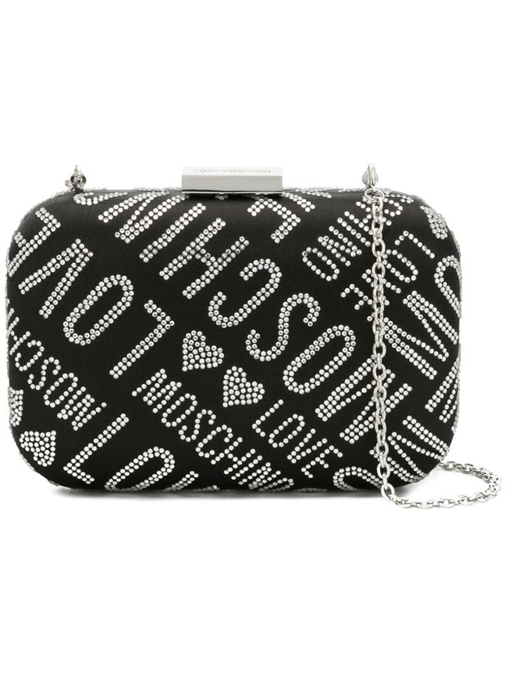 Love Moschino Microstud Monogram Crossbody - Black