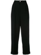 Chanel Vintage Straight Leg Trousers, Women's, Size: 40, Black