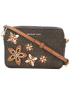 Michael Michael Kors Flora Applique Shoulder Bag, Women's, Brown, Leather