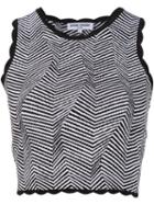 Opening Ceremony Scallop Trim Crop Top