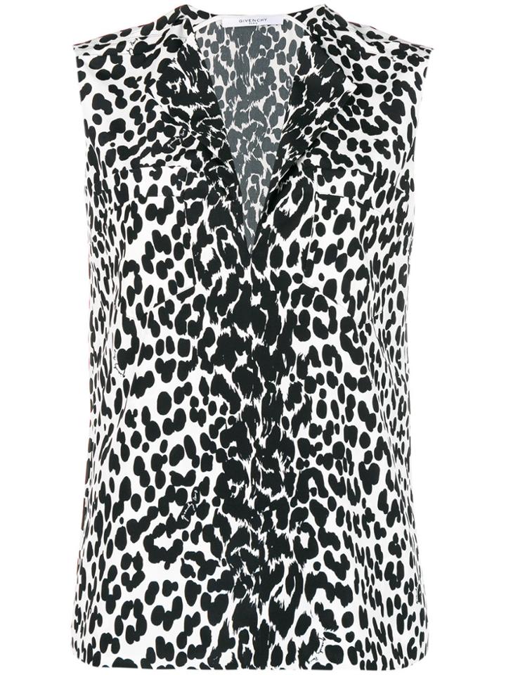 Givenchy Split Neck Blouse - Black