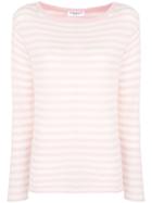 Majestic Filatures Striped Knitted Top - Nude & Neutrals