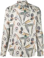 Paul & Joe Feathers Print Shirt, Men's, Size: Medium, Cotton