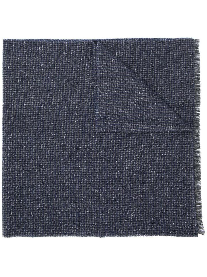 Ermenegildo Zegna Short Woven Scarf - Blue