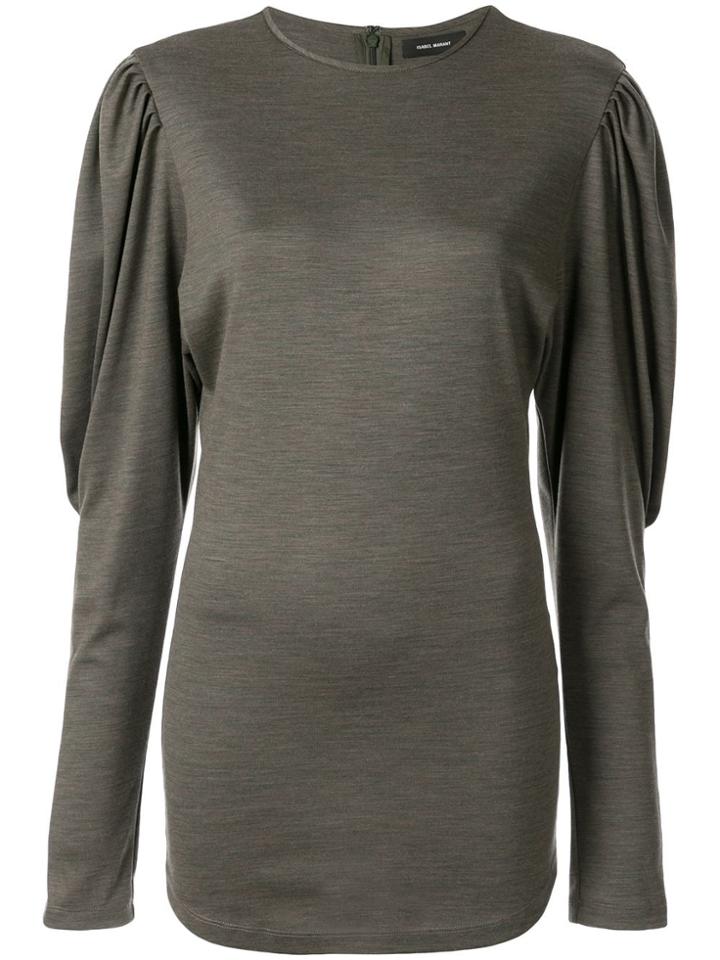 Isabel Marant Pouf-sleeve T-shirt - Green