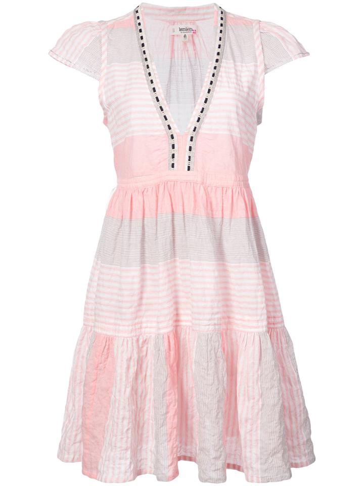 Lemlem Dera Short Dress - Pink & Purple