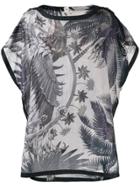 Hermès Pre-owned 2000's Palm Trees Kaftan Top - Blue