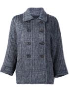 Brunello Cucinelli Double Breasted Coat, Women's, Size: 44, Grey, Wool/alpaca