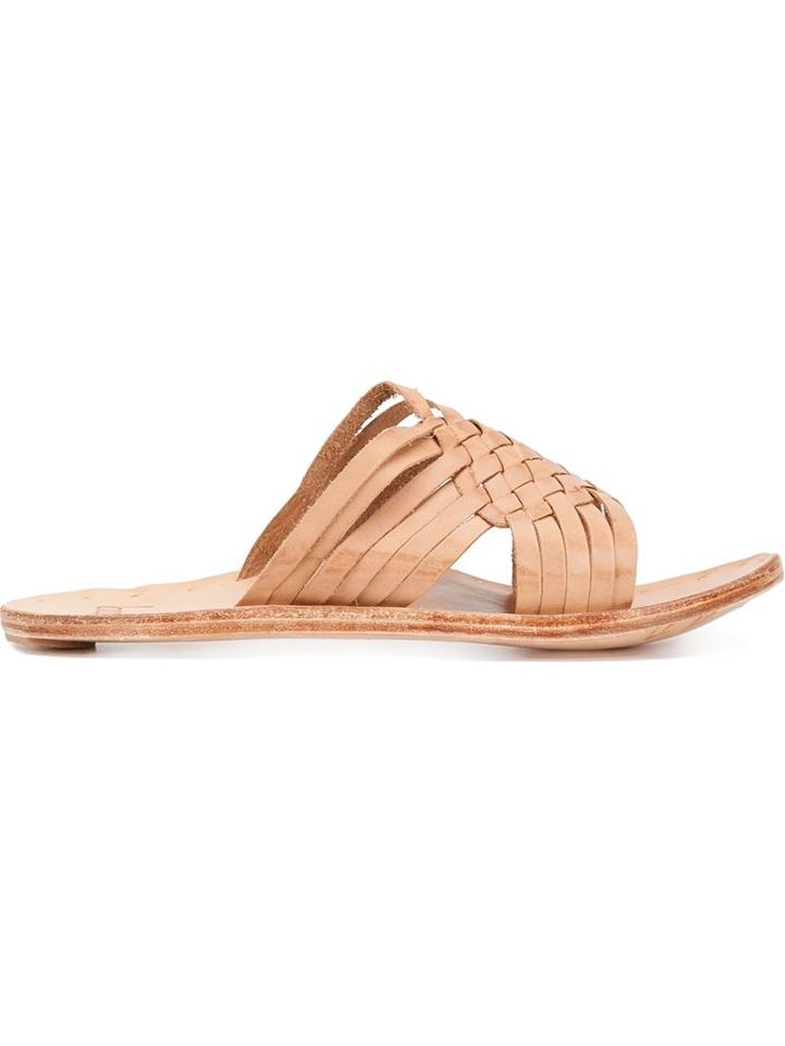 Beek. Swallow Sliders, Women's, Size: 7, Nude/neutrals, Leather