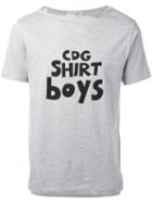 Comme Des Garçons Shirt Logo Print T-shirt, Men's, Size: Medium, Grey, Cotton