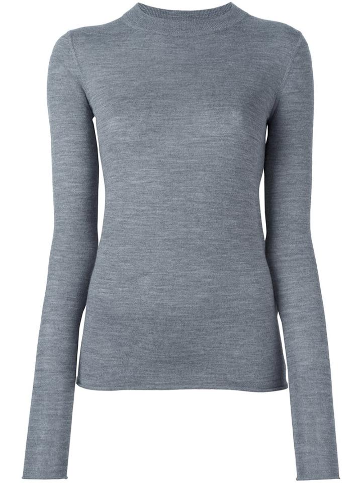 Joseph Round Neck Jumper, Women's, Size: Small, Grey, Merino