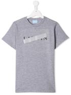 Lanvin Enfant Blocked Logo Print T-shirt - Grey