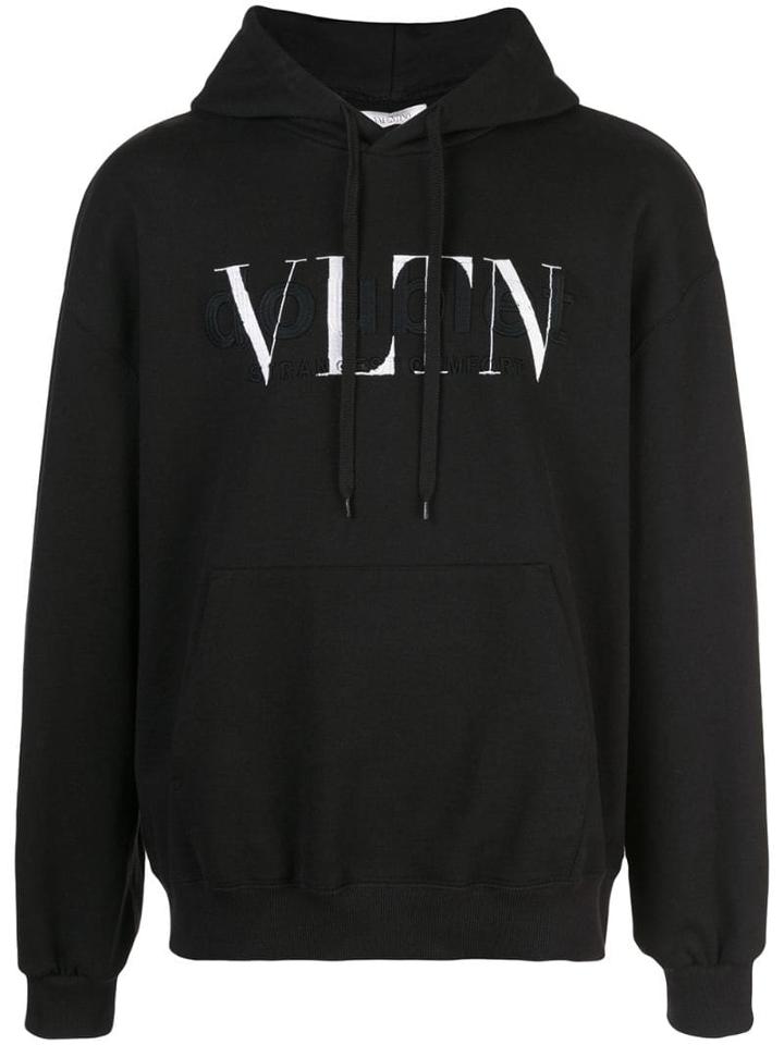 Doublet X Valentino Embroidered Logo Hoodie - Black