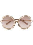 Chloe Eyewear - Jayme Sunglasses - Women - Acetate/metal (other) - One Size, Nude/neutrals, Acetate/metal (other)