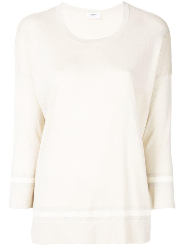 Snobby Sheep Stripe Knitted Top - Neutrals