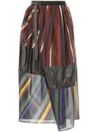 Kolor Panelled Midi Skirt - Multicolour