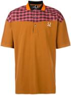 Raf Simons X Fred Perry Colourblock Plaid Polo Shirt - Brown