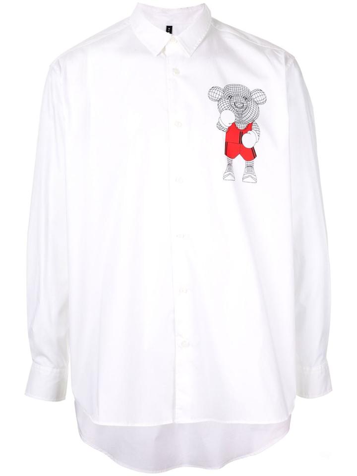 Blackbarrett Teddy Bear Print Shirt - White