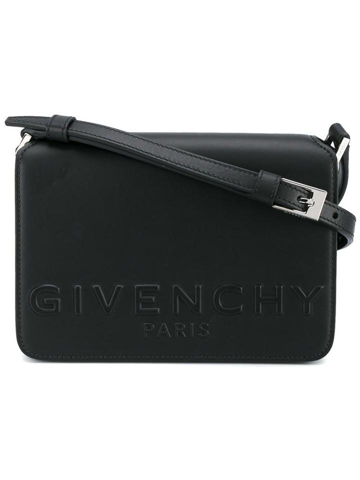 Givenchy Embossed Logo Crossbody Bag, Women's, Black, Leather