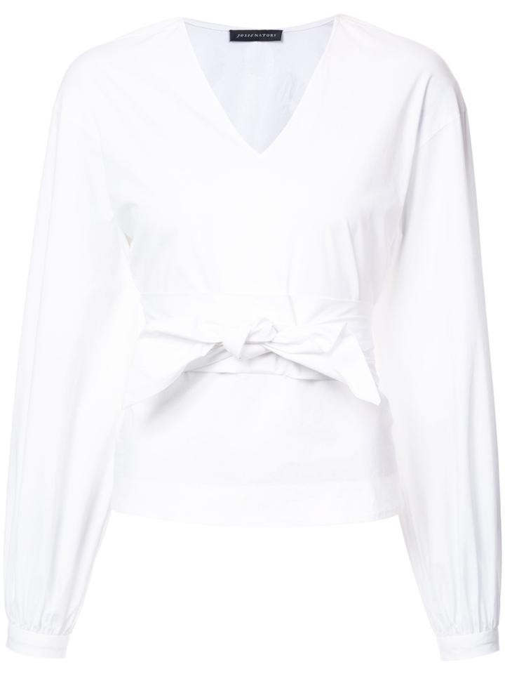 Natori Belted Style Blouse - White