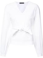 Natori Belted Style Blouse - White