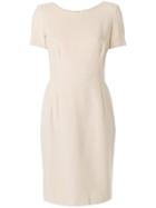 Jil Sander Vintage Shortsleeved Midi Dress - Nude & Neutrals
