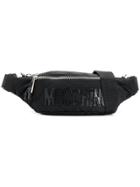 Moschino Nylon Logo Belt Bag - Black