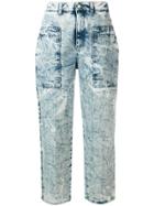 Stella Mccartney Crinkle-effect Straight-leg Jeans - Blue