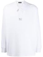 Raf Simons Knitted Long-sleeve Polo Top - White
