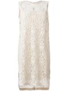 Dkny Sleeveless Lace Dress, Women's, Size: Large, Nude/neutrals, Polyester/viscose/nylon