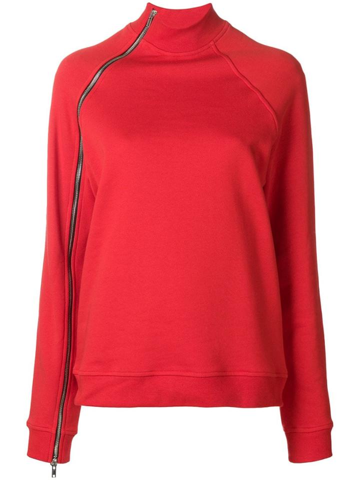 Msgm Zipped Sweatshirt - Red
