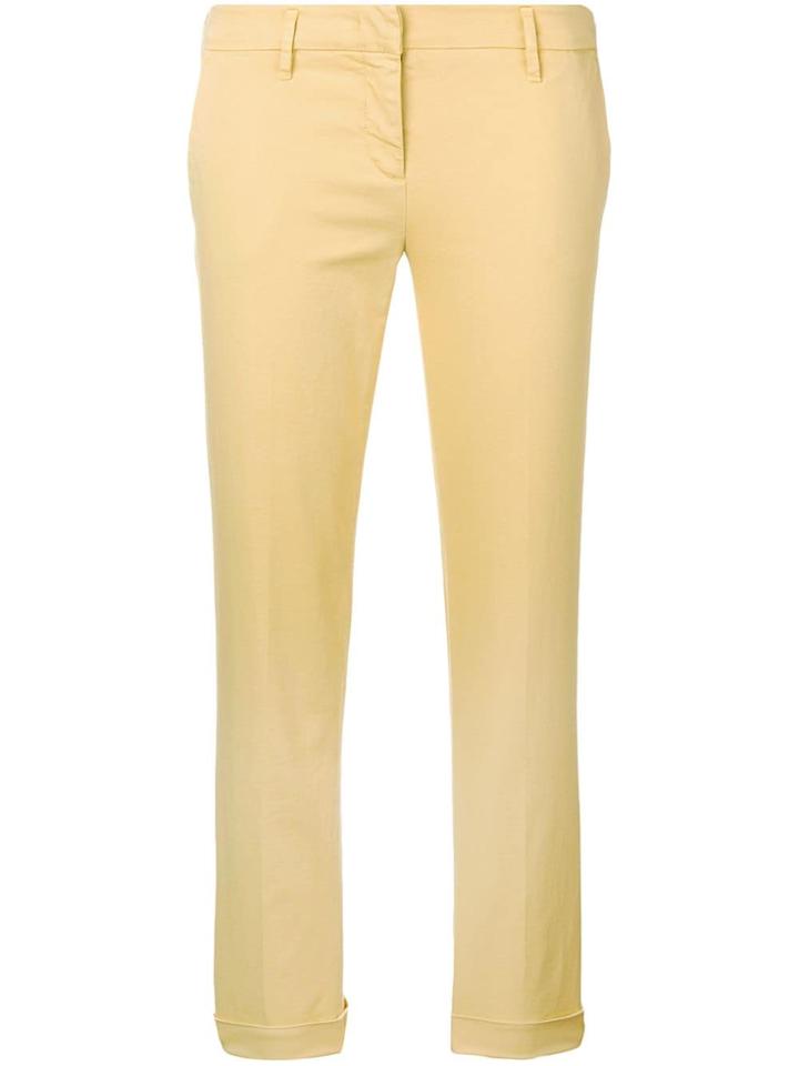 Aspesi Slim Fit Cropped Chinos - Yellow