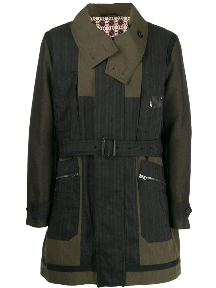 Etro Two Tone Coat - Green