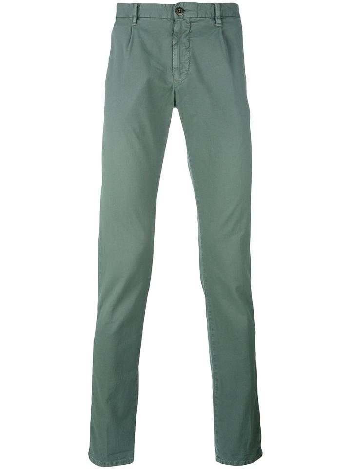 Incotex - Skinny Trousers - Men - Cotton/spandex/elastane - 32, Green, Cotton/spandex/elastane