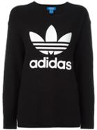 Adidas Originals Logo Knit Sweater, Women's, Size: 44, Black, Wool
