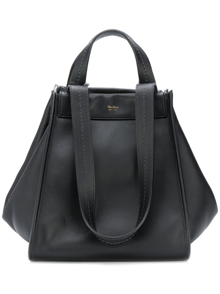 Max Mara Trapeze Shaped Backpack - Black
