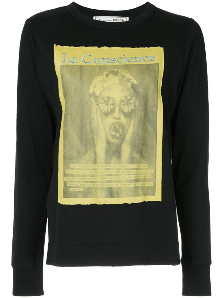 Tu Es Mon Trésor Long Sleeved T-shirt - Black