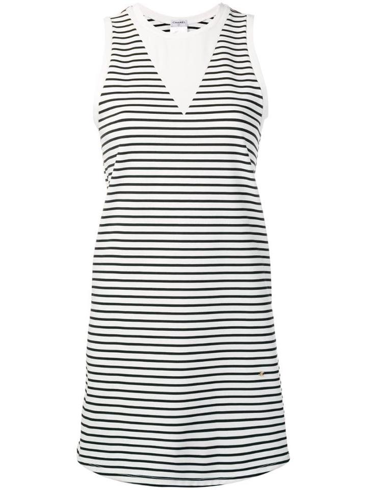Chanel Pre-owned 2006 Striped Long Top - White