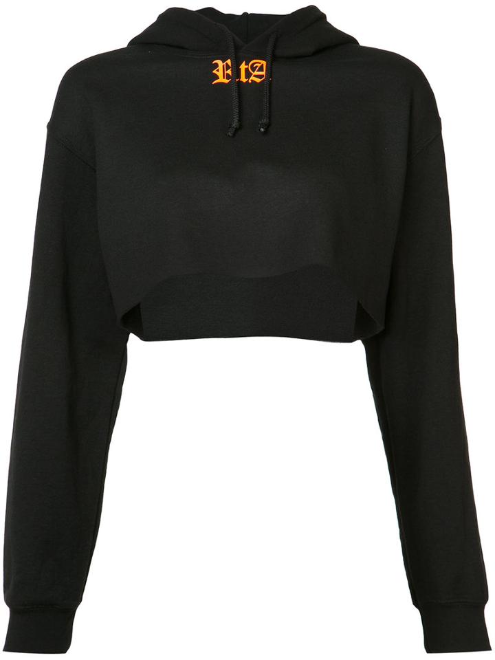 Rta - Cropped Hoodie - Women - Cotton/polyester - S, Black, Cotton/polyester