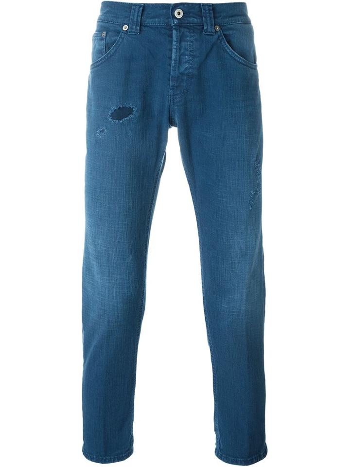 Dondup Slim Fit Jeans, Men's, Size: 32, Blue, Cotton/spandex/elastane