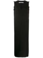 Raquel Allegra Unfinished Hem Midi Dress - Black