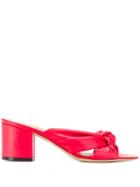 Via Roma 15 Knot Detail Slip-on Sandals - Red