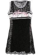 Liu Jo Small Jersey Dress With Lace - Black